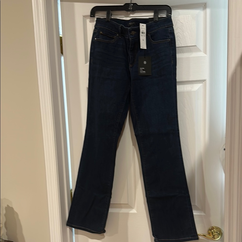 Ann Taylor Dark Blue Jeans Curvy Slim Boot